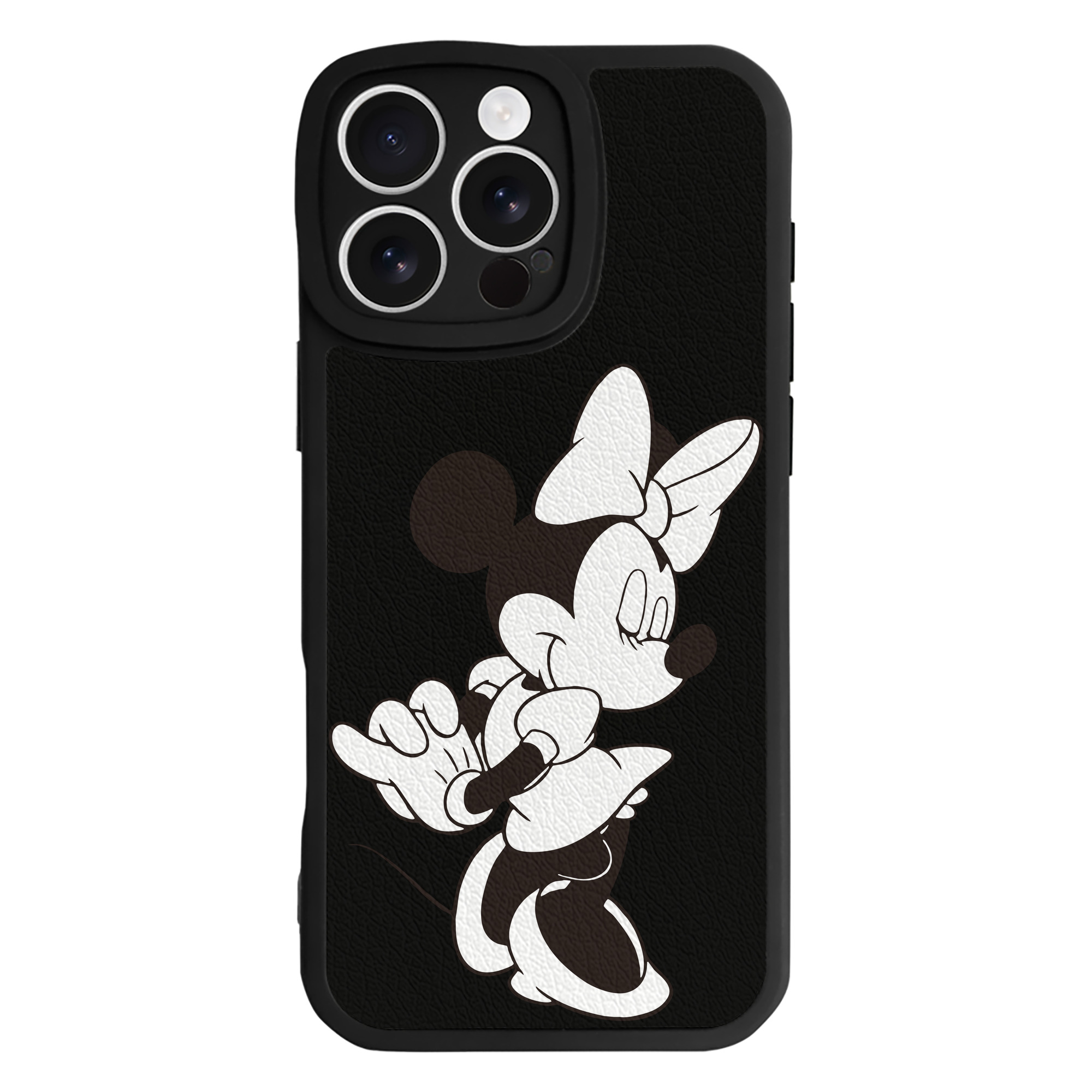 （画像用） ミッキーマウス Mickey Mouse 【iPhone 16シリーズ対応】シリコンスマホケース（レザー調） 材質：シリコン